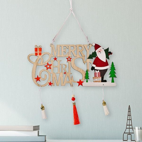 

christmas decorations decoration wooden hollow tassel letter card tree pendant home xmas navidad
