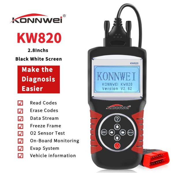 

code readers & scan tools obd2 automotive diagnostic scanner obd car tool check engine reader backlit lcd screen