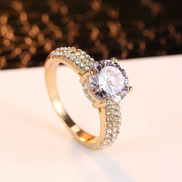 

cluster rings women ring charm individuality color party fashion design zircon lady jewelry accessories anniversary gift wedding, Golden;silver