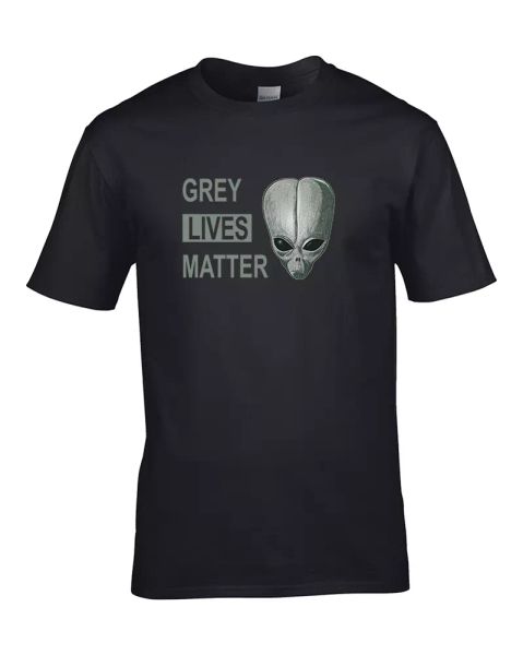 

gray lives matter (glm) - alien activist movement - men's t-shirt, White;black
