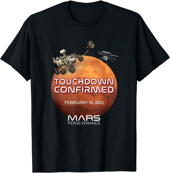 

mars perseverance rover nasa mars landing t-shirt size s-5xl, White;black