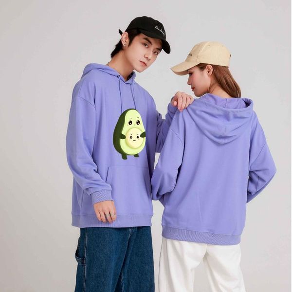 

men's hoodies & sweatshirts cartoon cute avocado cropped hoodie cotton aesthetic clothes long sleeve workout pullover sweatshirt, Black
