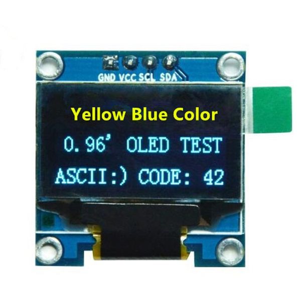 

0.96 "yellow blue/blue/white i2c iic serial oled lcd led module 128x64 for arduino display raspberry pi 51 msp420 stim32 scr