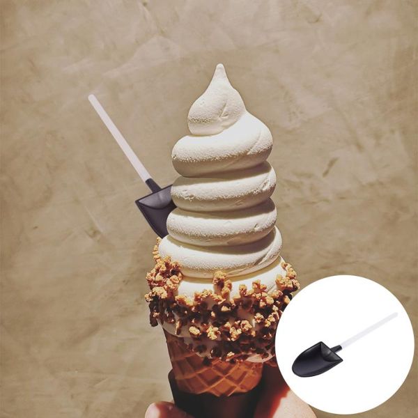 

spoons 50pcs disposable ice cream creative dessert chic cake
