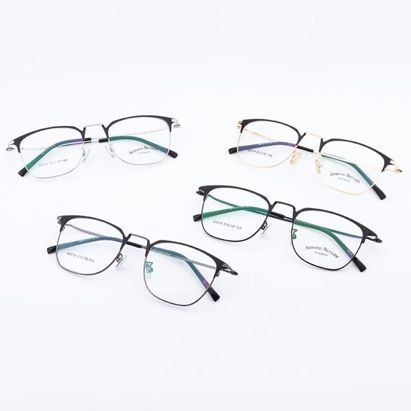 

fashion sunglasses frames myopic frame metal glasses brand men and women's eyebrow retro, Black