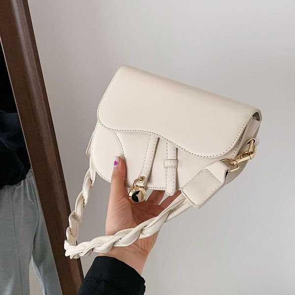 

evening bags leather solid color shoulder for women 2021 fashion women's handbag designer woven hand sac epaule