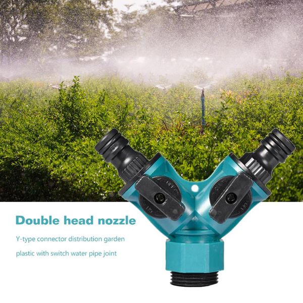 

3/4 garden faucet y-type distribution water pipe joint double head nozzle watering connector distribut outdoor tap and equipments