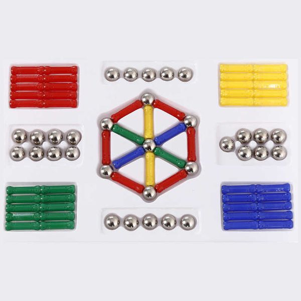 84 pz/set giocattolo magnetico intelligenza infantile giocattoli educativi bastone magnetico regalo preferito giocattolo educativo magnetico edificio Q0723