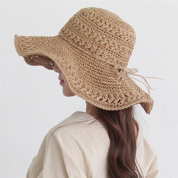 

wide brim hats 1pc straw hat summer visor beach vacation cap headwear, Blue;gray