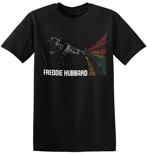 

freddie hubbard t shirt graphic print black vintage retro band tees 4-a-027 short sleeve mens formal shirts men's t-shirts, White;black