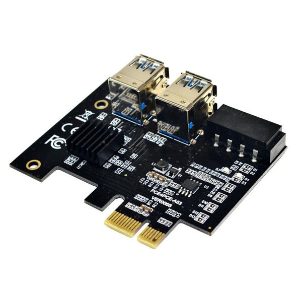 

computer cables & connectors pci-e to pcie adapter pci-express 1x 16x mining riser card 1 4 usb 3.0 multiplier with molex pin power port for