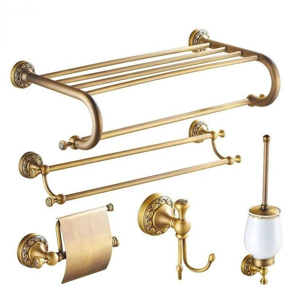 

bath accessory set all copper brushed bathroom series european modern towel ring toilet paper holder cup robe hook hardware