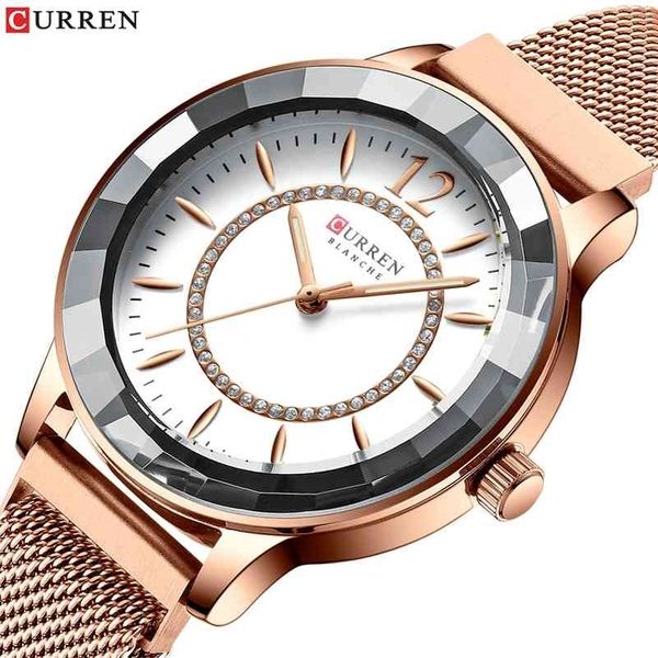 

curren brand luxury women watch fashion quartz watches women ladies clock simple waterproof wristwatch gift relogio feminino 210517, Slivery;brown
