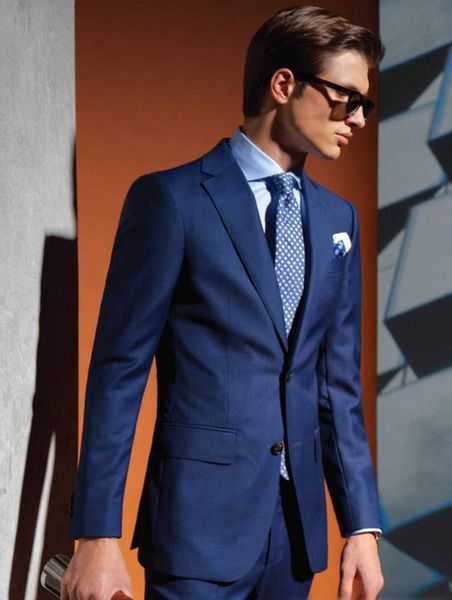 

brand new royal blue wedding tuxedos notch lapel groom tuxedos fashion men blazer 2 piece suit prom/dinner jacket custom made(jacket+pants+t, Black;gray