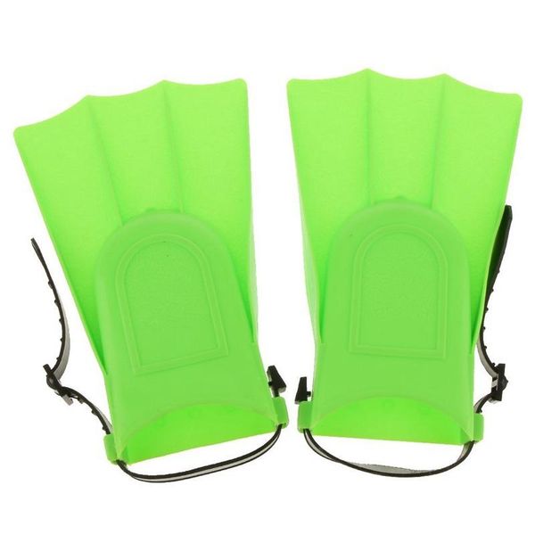 

fins & gloves kids adults adjustable swimming diving - green, s: 25-30