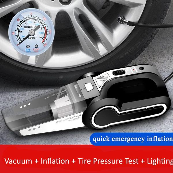 

vacuum cleaner 4 in 1 car portable air pump high-power multi-function inflator led light