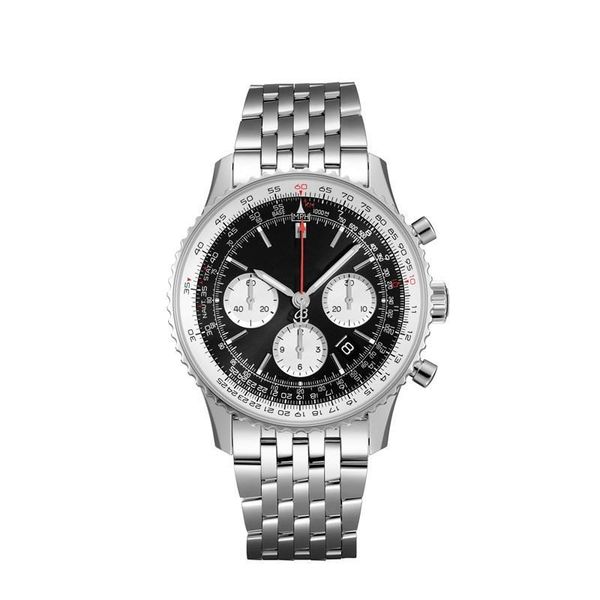 

wristwatches luxury mens rose gold brown leather stainless steel bracelet quartz chronograph sapphire glass satch black blue watches, Slivery;brown