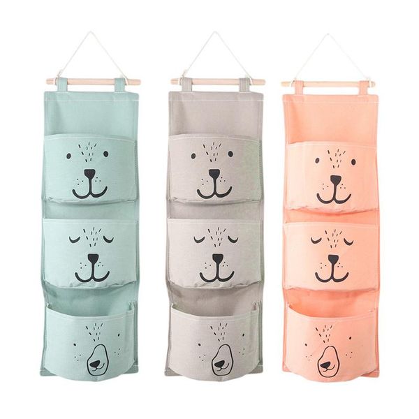 

pockets cute wall mounted storage bag closet organizer clothes hanging children room pouch home decor bags