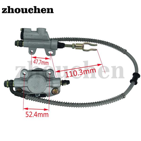 

motorcycle brakes hydraulic rear brake system assembly master cylinder caliper fit for 200cc 250cc dirt bike pit atv quad ds-131