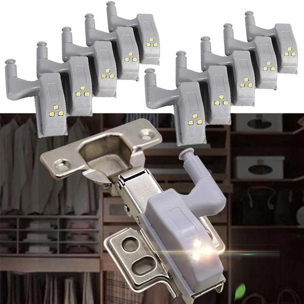 

12pcs led inner hinge lamp under cabinet light universal wardrobe sensor lamps cupboard closet kitchen bedroom night