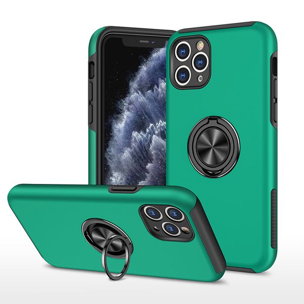 Capa de armamento de casos de anel com proteção de câmera magnética 2in1 para iphone13 12 promax 11 xr xs 8 samsunggalaxys21 ultra plus s20 note20 A01 Core A02 A02S A12 A52 LG Moto