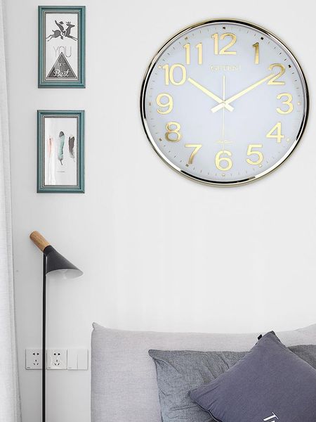 

luxury wall clock modern design silent living room art white fashion decor classic reloj de pared clocks bg50wc