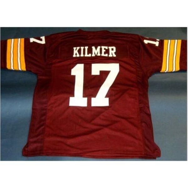 

custom 009 youth women vintage custom #17 billy kilmer red college football jersey size s-5xl or custom any name or number jersey, Black