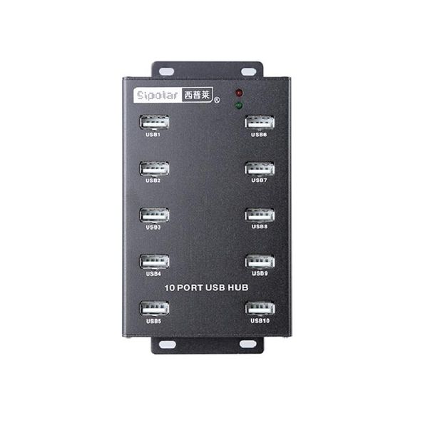 

hubs sipolar 10 ports metal usb 2.0 hub with 12v 5a 60w powered adapter for mobile phone tablets hdd pc mining