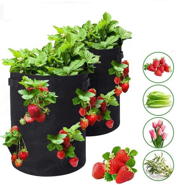 

planters & pots portable potato growing bag home balcony garden plant with handles access flap cultivation grow bags kit