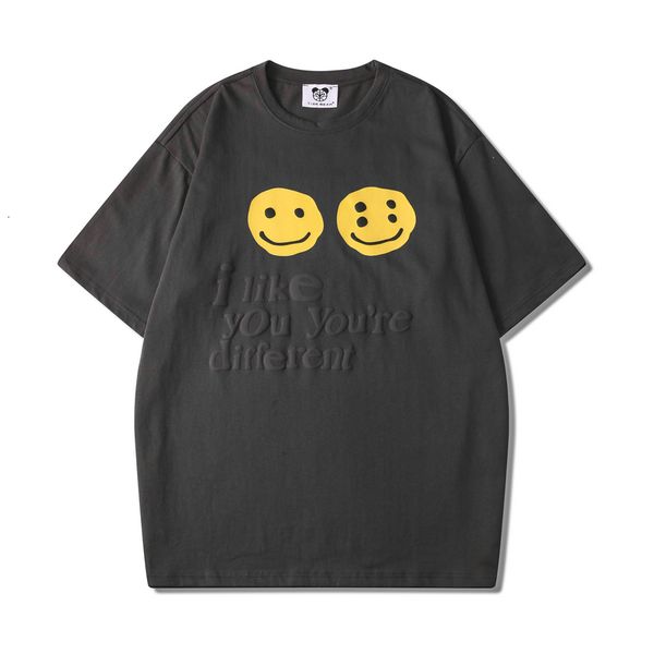 

men's t-shirts harajuku smiley letter kanye west tshirts from men of high street oversize short sleeve summer hip hop shirt casual t-sh, White;black