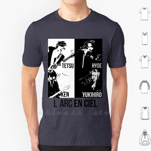 

men's t-shirts are you ready :  arc en ciel t shirt 6xl imajinfactory jrocks japanese japan rocks hyde tetsu ken yukihiro nihon band, White;black
