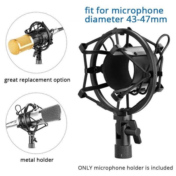

metal condenser microphone mount holder clip studio recording stand mic bracket for bm 800 t669 microphones