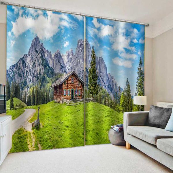 

curtain & drapes blackout curtains nature scenery for living room bedroom modern po printing