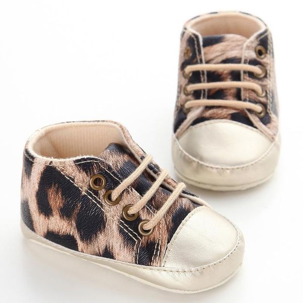 

first walkers cute born baby shoes infant girl toddler leopard crib fit 0-18m