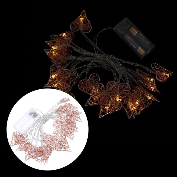 

light beads valentine's day string iron art love heart curtain decorative