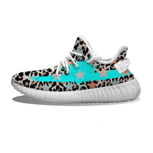 

manual customizationretro stars with leopard running shoes mesh printed mens womens trainers outdoor sports sneakers, Black;white