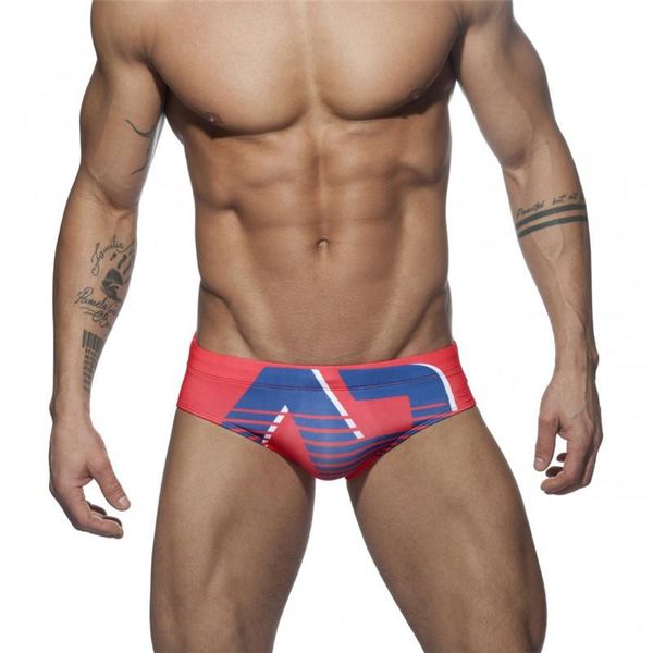 

two-piece suits men's swim briefs short swimming trunks triangle fashion quick-drying swimsuit digital printing shorts