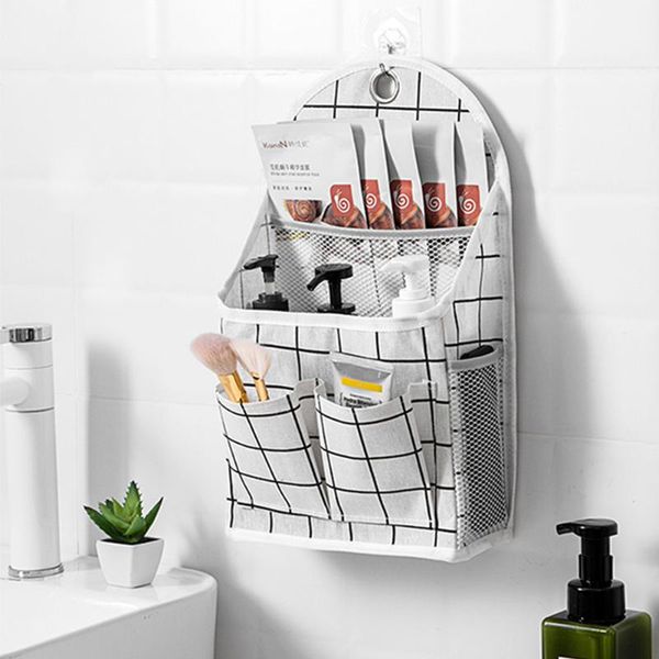 

storage bags large capacity cotton linen bag home wall mounted organizer hanging closet toy box container fabric basket