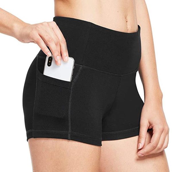 

women's leggings women high waist pants side cell phone pockets seamless fitness sports sport, Black
