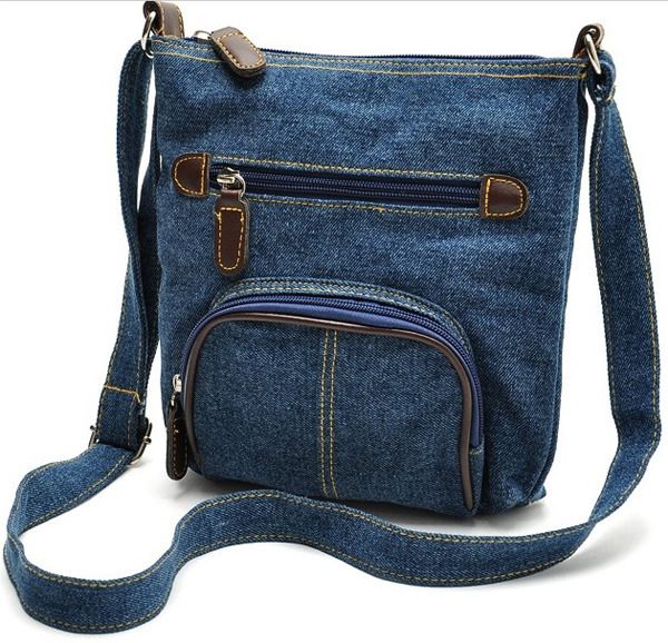 

2021 new messenger ladies casual denim bag fashion women's shoulder travel zipper handbag cinderella princess