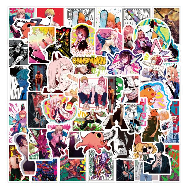 

car sticker 10/50pcs anime stickers chainsaw man graffiti vinyl decals for lapfridge suitcase skateboard phone sticker bomb waterproof