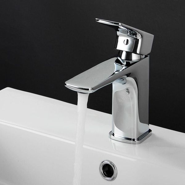 

bathroom sink faucets basin faucet single hole and cold water mixer brass chrome plated bath tap brushed gold/black