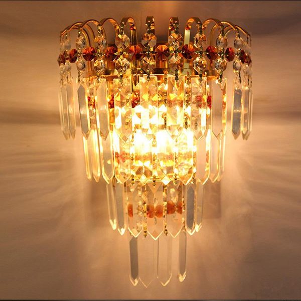 

modern simple crystal lamp european living room wall el restaurant corridor decorative lamps bedroom bedside lights