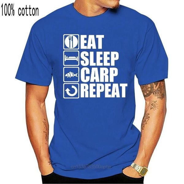 

men's t-shirts cool sale t shirt fashion crew neck eat sleep carp men, White;black
