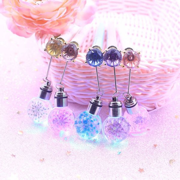 

yiyouyi zuo automatic pencil flower color changing minous bulb pen metal rod movable