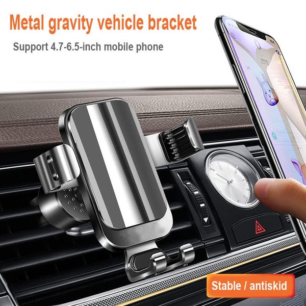 

cell phone mounts & holders car bracket center console alloy mobile holder navigation metal gravity lazy for 12 stand