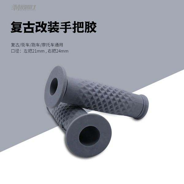 

handlebars retro motor grip handle vintage 7/8" 22mm motobike bar cafe racer rubber motorcycle handlebar
