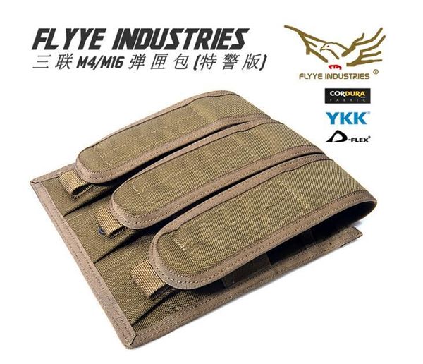 

stuff sacks flyye molle triple m4 m16 mag pouch cordura multicam aor au fg wargame hunting tactical military ph-m003