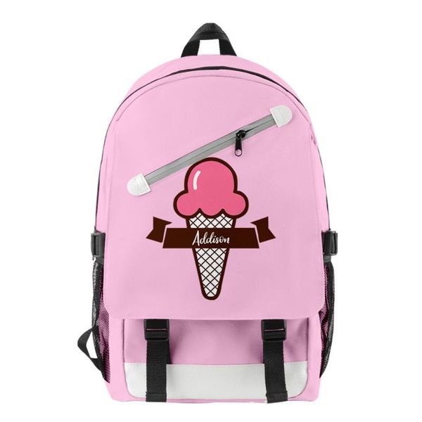

backpack addison rae hip hop bag milk lady zipper school men travel computer