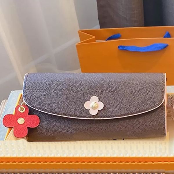 

multicolor designers women handbag purses ladies clutcu bags wallets women card holder wallet letter flower with box, Red;black
